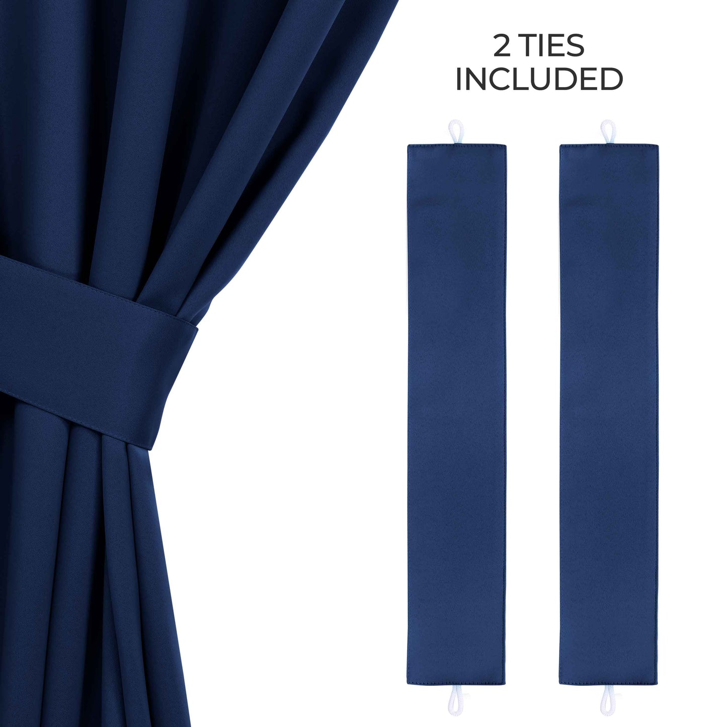 Classic Modern Solid Room Darkening Blackout Curtain Panels. Set of 2