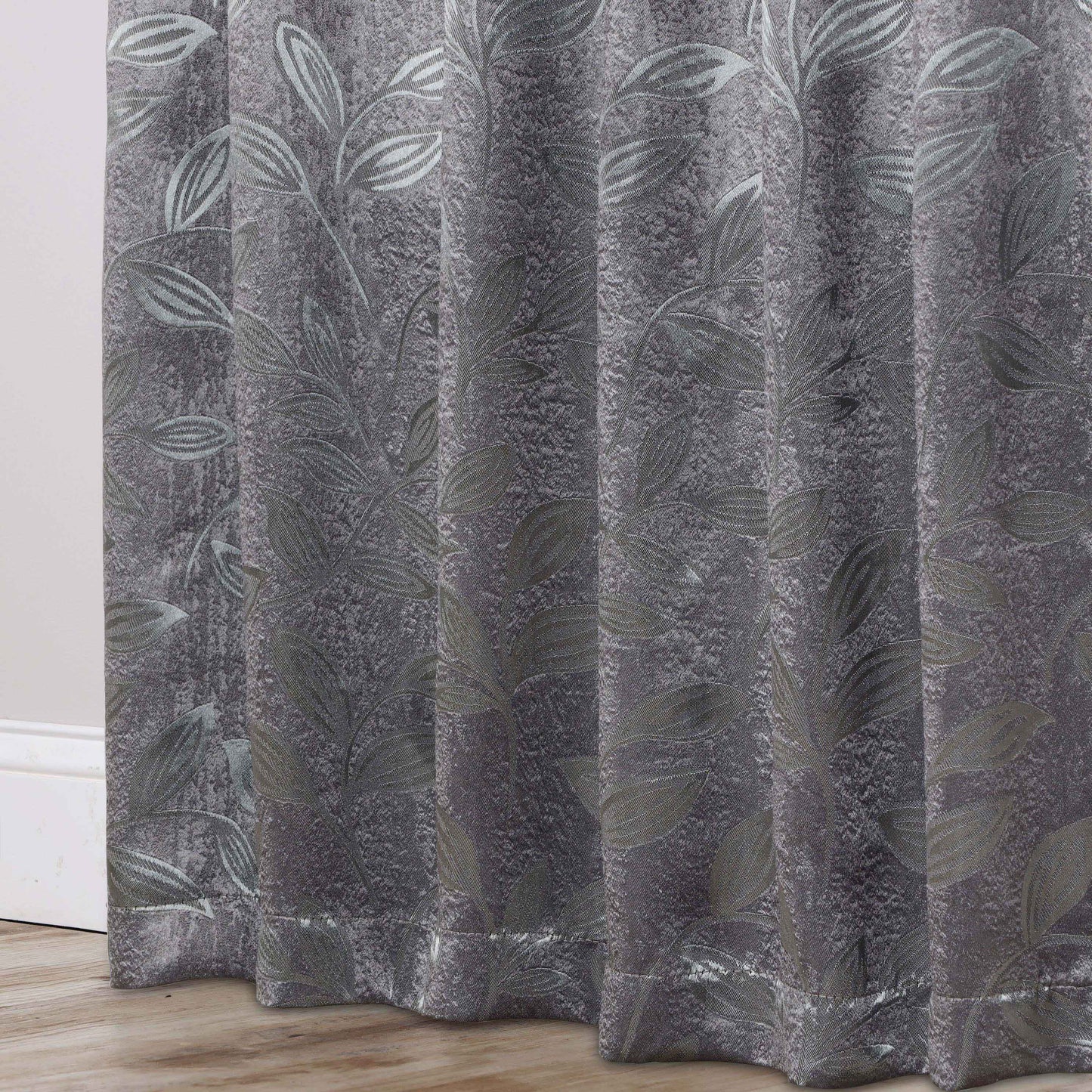 Leaves Room Darkening Washable Blackout Curtain Panels. Set of 2
