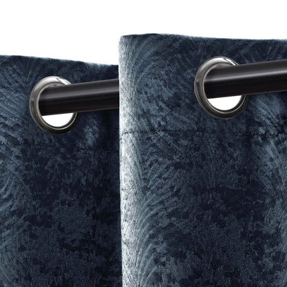 Waverly Geometric Washable Room Darkening Blackout Curtains. Set of 2