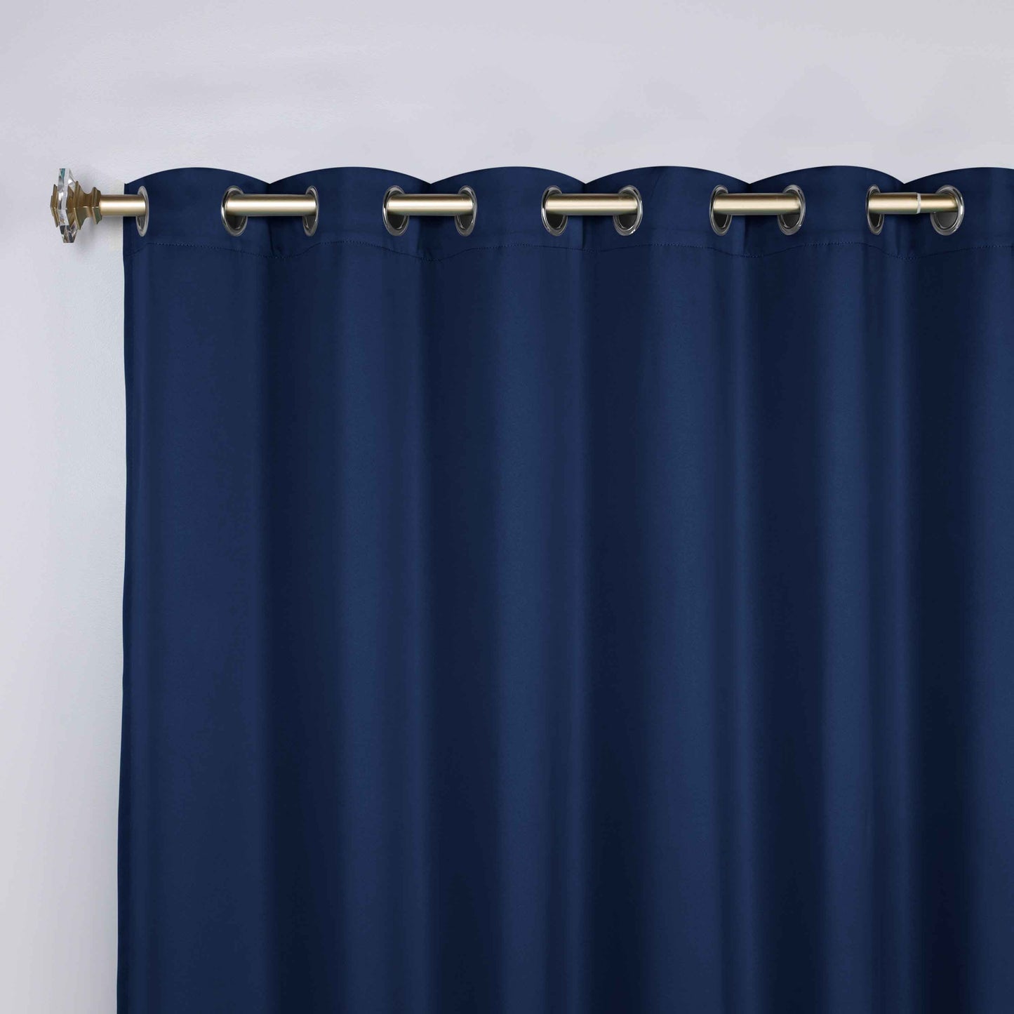 Classic Modern Solid Room Darkening Blackout Curtain Panels. Set of 2