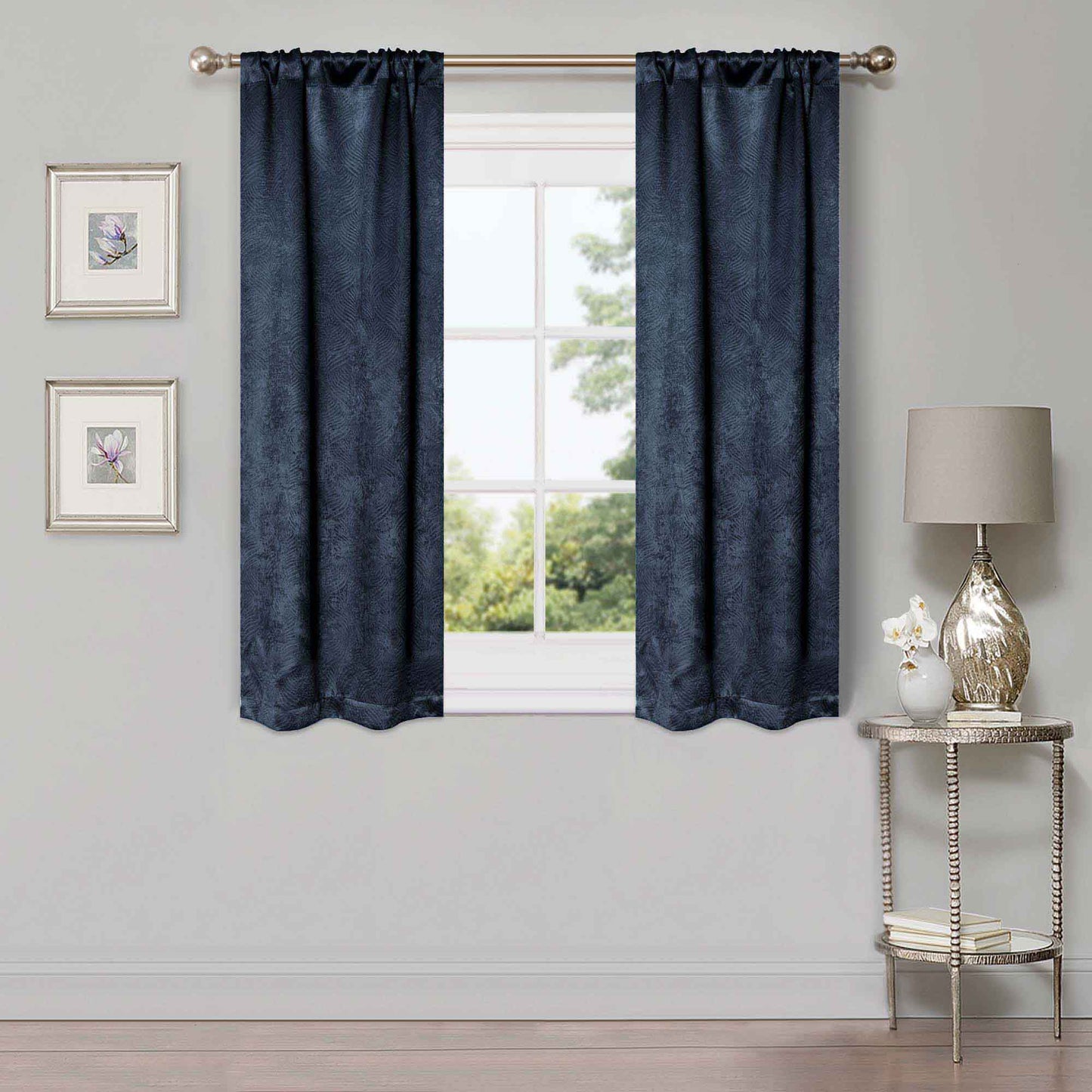 Waverly Geometric Washable Room Darkening Blackout Curtains. Set of 2