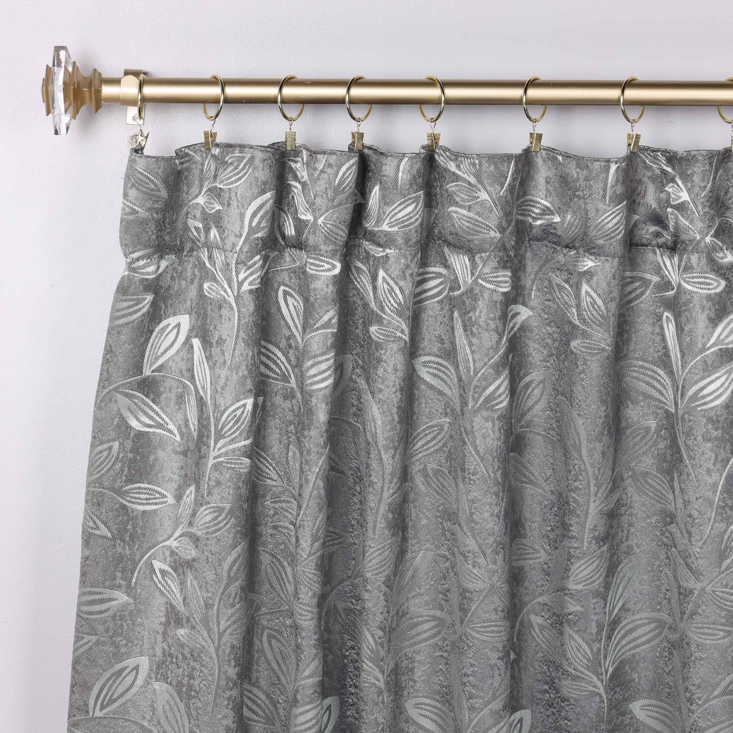 Leaves Room Darkening Back Tabs Blackout Curtain Panels. Set of 2