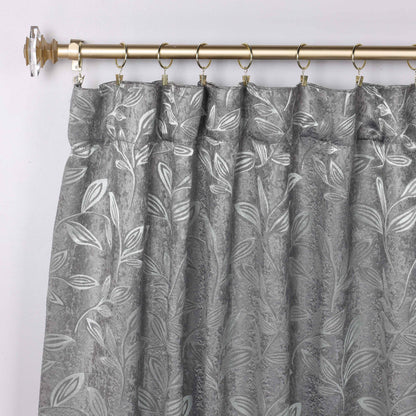Leaves Room Darkening Back Tabs Blackout Curtain Panels. Set of 2
