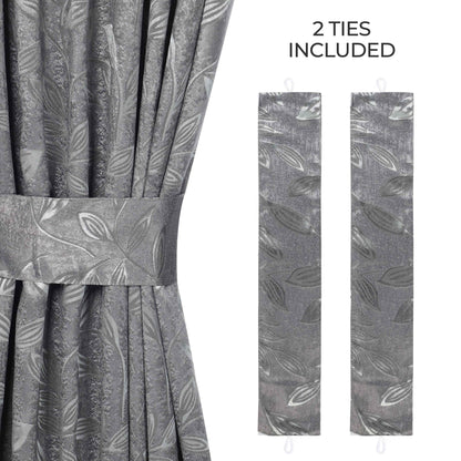 Leaves Room Darkening Washable Blackout Curtain Panels. Set of 2