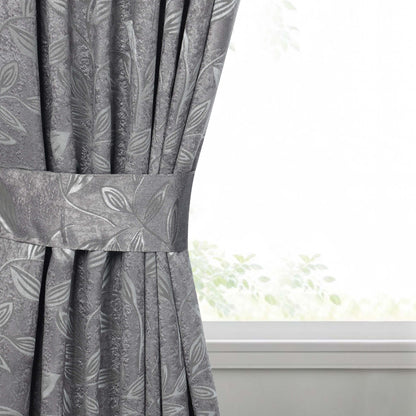 Leaves Room Darkening Washable Blackout Curtain Panels. Set of 2