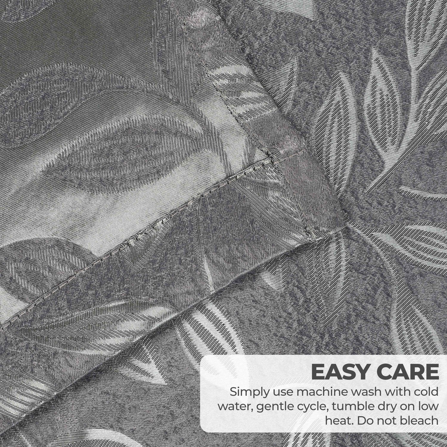 Leaves Room Darkening Washable Blackout Curtain Panels. Set of 2
