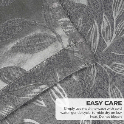 Leaves Room Darkening Washable Blackout Curtain Panels. Set of 2
