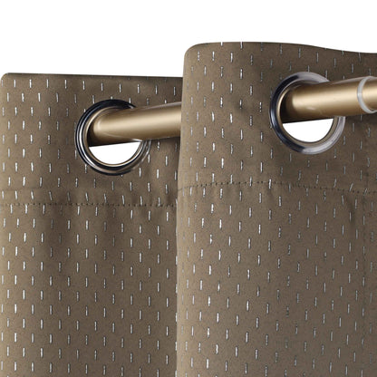 Modern Shimmer Washable Room Darkening Blackout Curtains. Set of 2