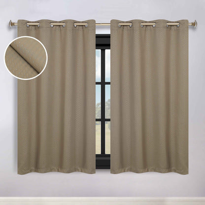 Modern Shimmer Washable Room Darkening Blackout Curtains. Set of 2