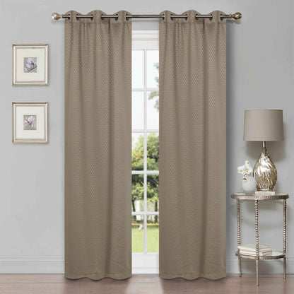 Modern Shimmer Washable Room Darkening Blackout Curtains. Set of 2