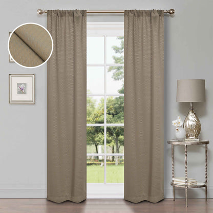 Modern Shimmer Washable Room Darkening Blackout Curtains. Set of 2