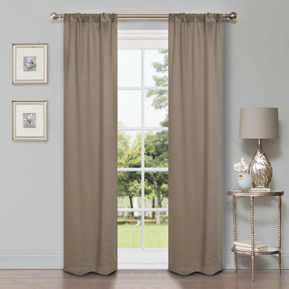 Modern Shimmer Washable Room Darkening Blackout Curtains. Set of 2