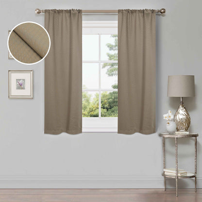 Modern Shimmer Washable Room Darkening Blackout Curtains. Set of 2