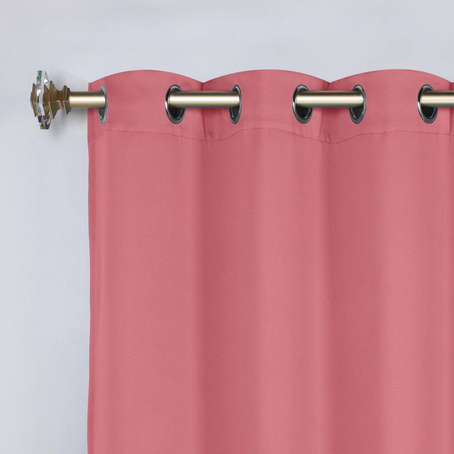 Classic Modern Solid Room Darkening Blackout Curtain Panels. Set of 2