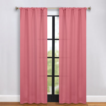 Solid Room Darkening Rod Pocket Blackout Curtain Panels. Set of 2