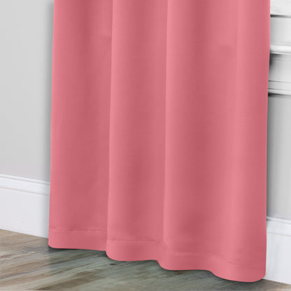 Solid Room Darkening Rod Pocket Blackout Curtain Panels. Set of 2