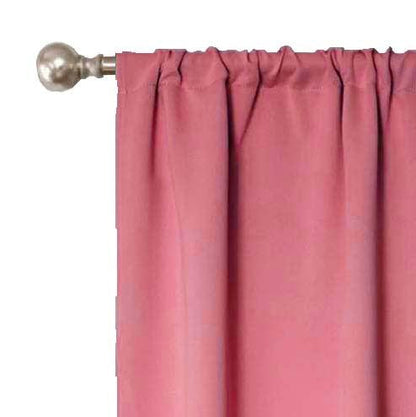 Solid Machine Washable Room Darkening Blackout Curtains. Set of 2