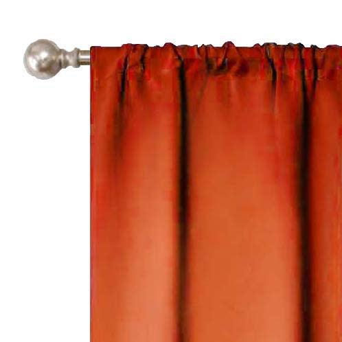 Solid Machine Washable Room Darkening Blackout Curtains. Set of 2
