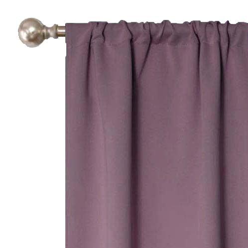 Solid Machine Washable Room Darkening Blackout Curtains. Set of 2