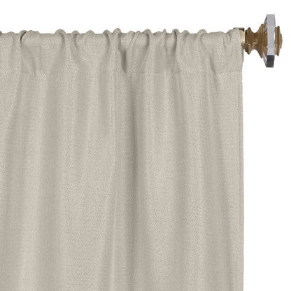 Linen Washable Room Darkening Blackout Curtains. Set of 2