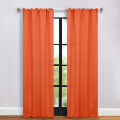 Solid Room Darkening Rod Pocket Blackout Curtain Panels. Set of 2