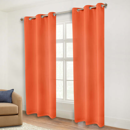 Classic Modern Solid Room Darkening Blackout Curtain Panels. Set of 2