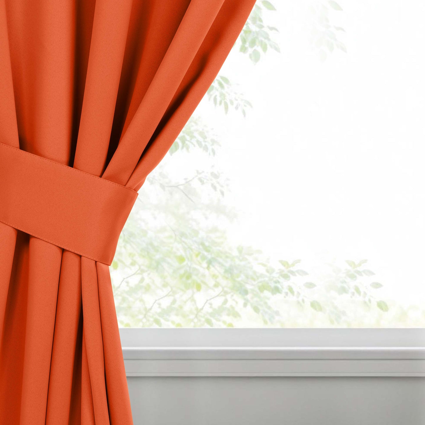 Classic Modern Solid Room Darkening Blackout Curtain Panels. Set of 2