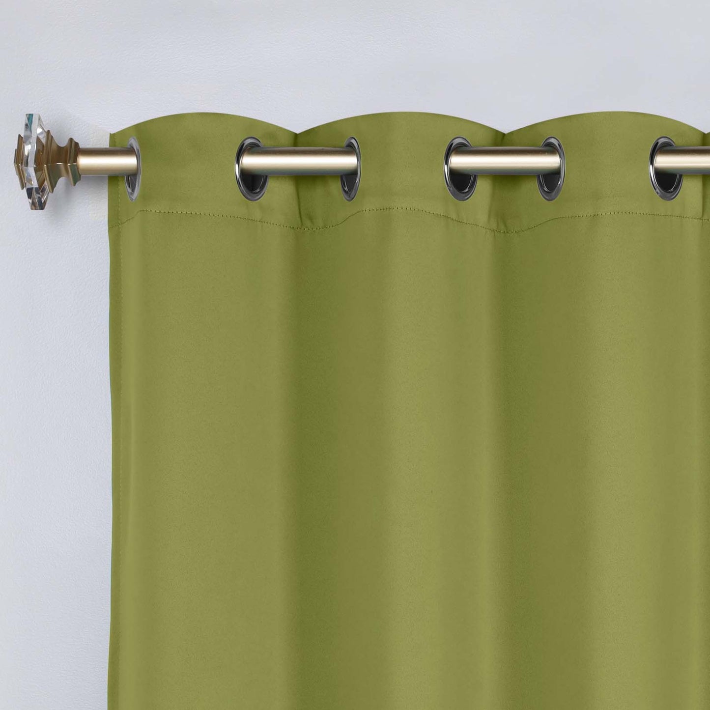 Classic Modern Solid Room Darkening Blackout Curtain Panels. Set of 2