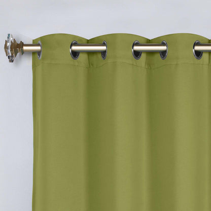 Classic Modern Solid Room Darkening Blackout Curtain Panels. Set of 2