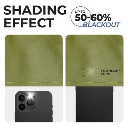 Solid Room Darkening Rod Pocket Blackout Curtain Panels. Set of 2