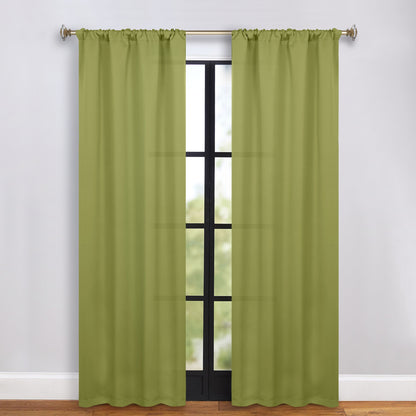 Solid Room Darkening Rod Pocket Blackout Curtain Panels. Set of 2