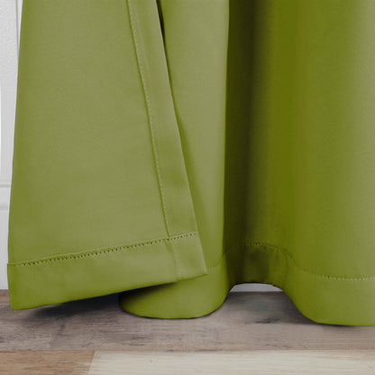 Solid Room Darkening Blackout Curtain Panels. Back Tabs. Set of 2