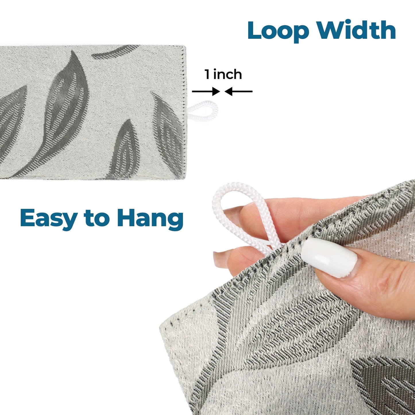 Leaves Room Darkening Washable Blackout Curtain Panels. Set of 2