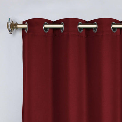 Classic Modern Solid Room Darkening Blackout Curtain Panels. Set of 2