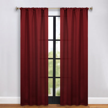 Solid Room Darkening Rod Pocket Blackout Curtain Panels. Set of 2