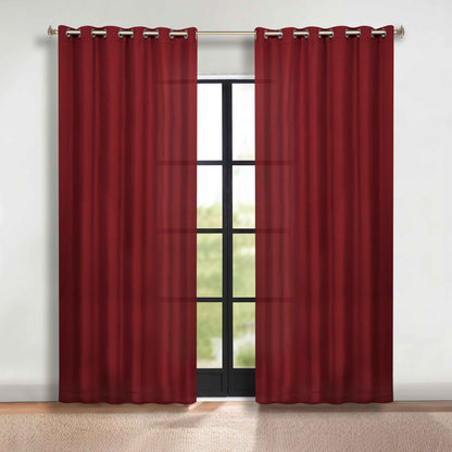 Classic Modern Solid Room Darkening Blackout Curtain Panels. Set of 2