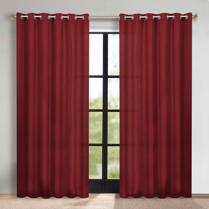 Classic Modern Solid Room Darkening Blackout Curtain Panels. Set of 2