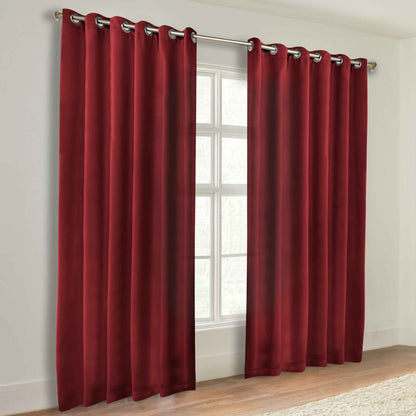 Classic Modern Solid Room Darkening Blackout Curtain Panels. Set of 2