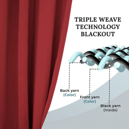 Solid Machine Washable Room Darkening Blackout Curtains. Set of 2