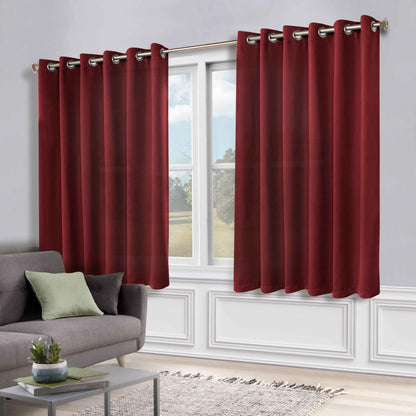 Classic Modern Solid Room Darkening Blackout Curtain Panels. Set of 2