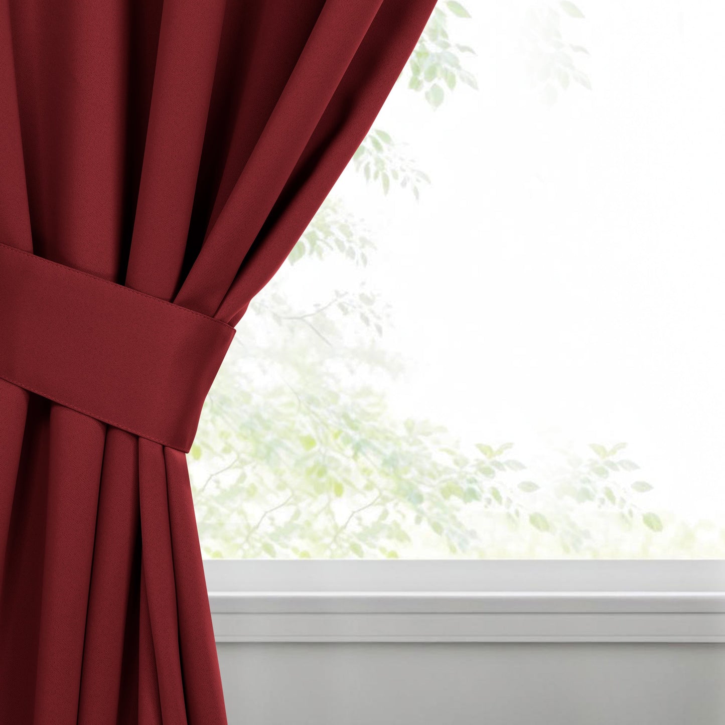 Classic Modern Solid Room Darkening Blackout Curtain Panels. Set of 2