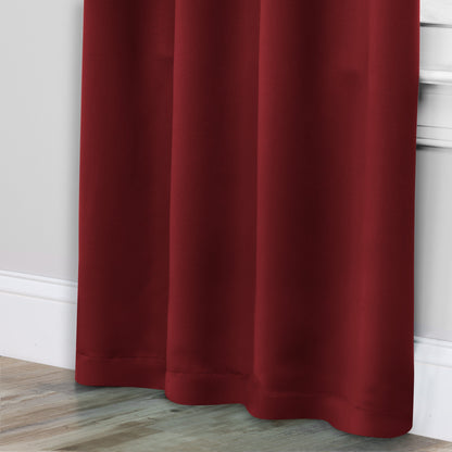 Solid Room Darkening Rod Pocket Blackout Curtain Panels. Set of 2