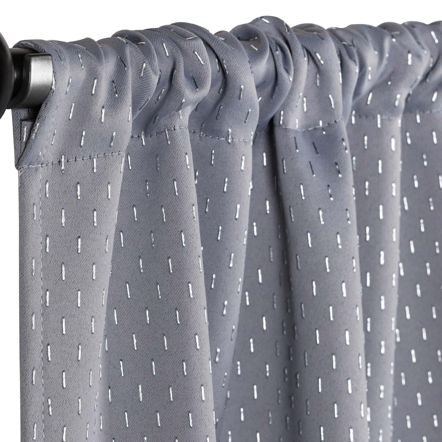 Modern Shimmer Washable Room Darkening Blackout Curtains. Set of 2