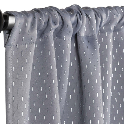 Modern Shimmer Washable Room Darkening Blackout Curtains. Set of 2