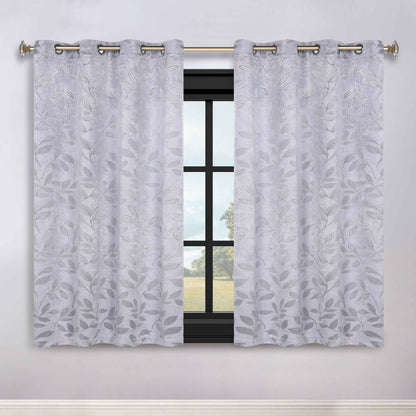 Leaves Room Darkening Grommet Blackout Curtain Panels. Set of 2