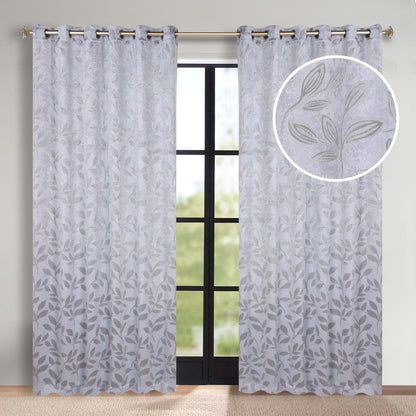 Leaves Room Darkening Grommet Blackout Curtain Panels. Set of 2