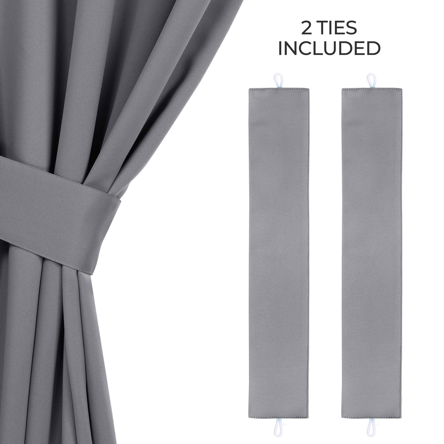 Classic Modern Solid Room Darkening Blackout Curtain Panels. Set of 2