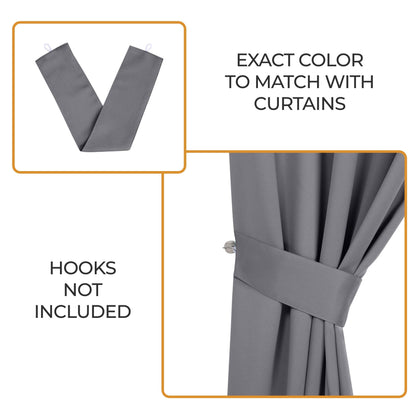 Classic Modern Solid Room Darkening Blackout Curtain Panels. Set of 2