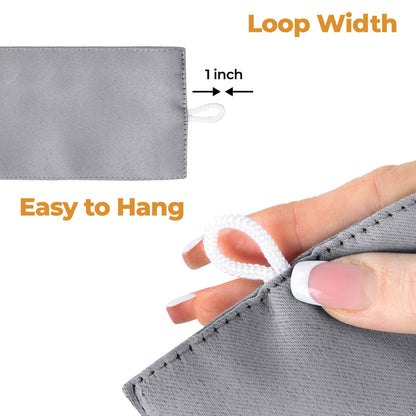 Classic Modern Solid Room Darkening Blackout Curtain Panels. Set of 2