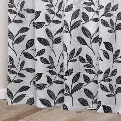 Leaves Room Darkening Washable Blackout Curtain Panels. Set of 2